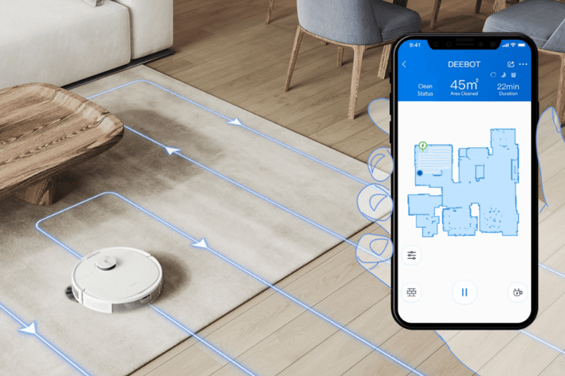 Structured Navigation of the Ecovacs Deebot N8+